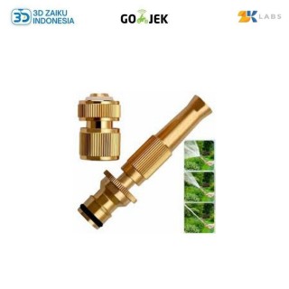 ZKLabs Garden and Car Wash Spray Nozzle Set Pure Brass Material Adjustable Fitting